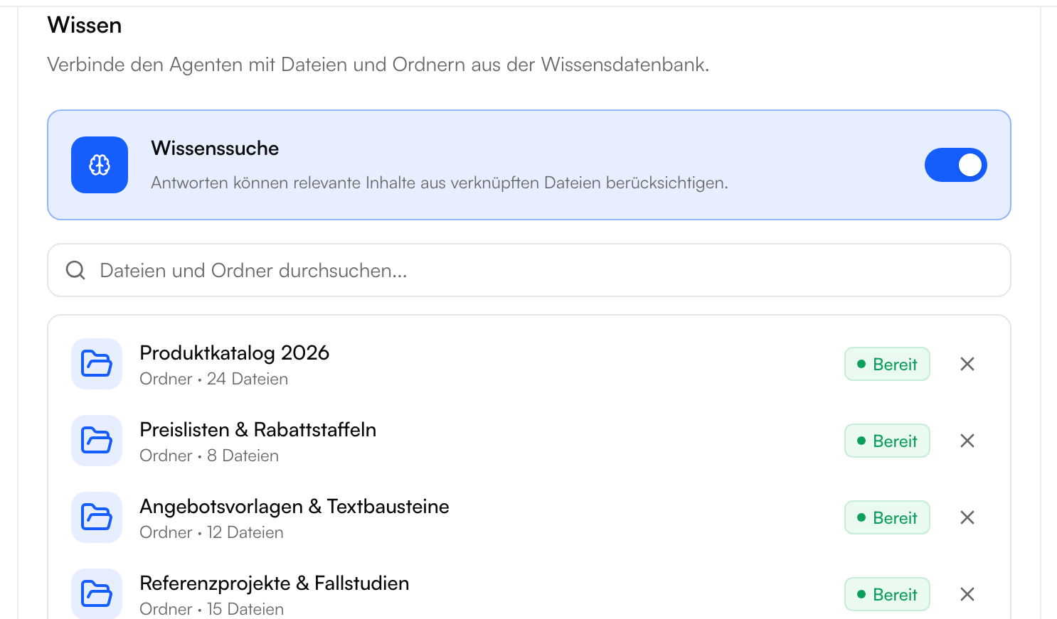 Company knowledge as a searchable knowledge base